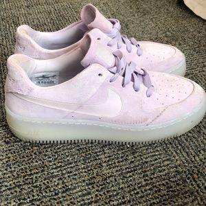 lavender Nike Air Force ones